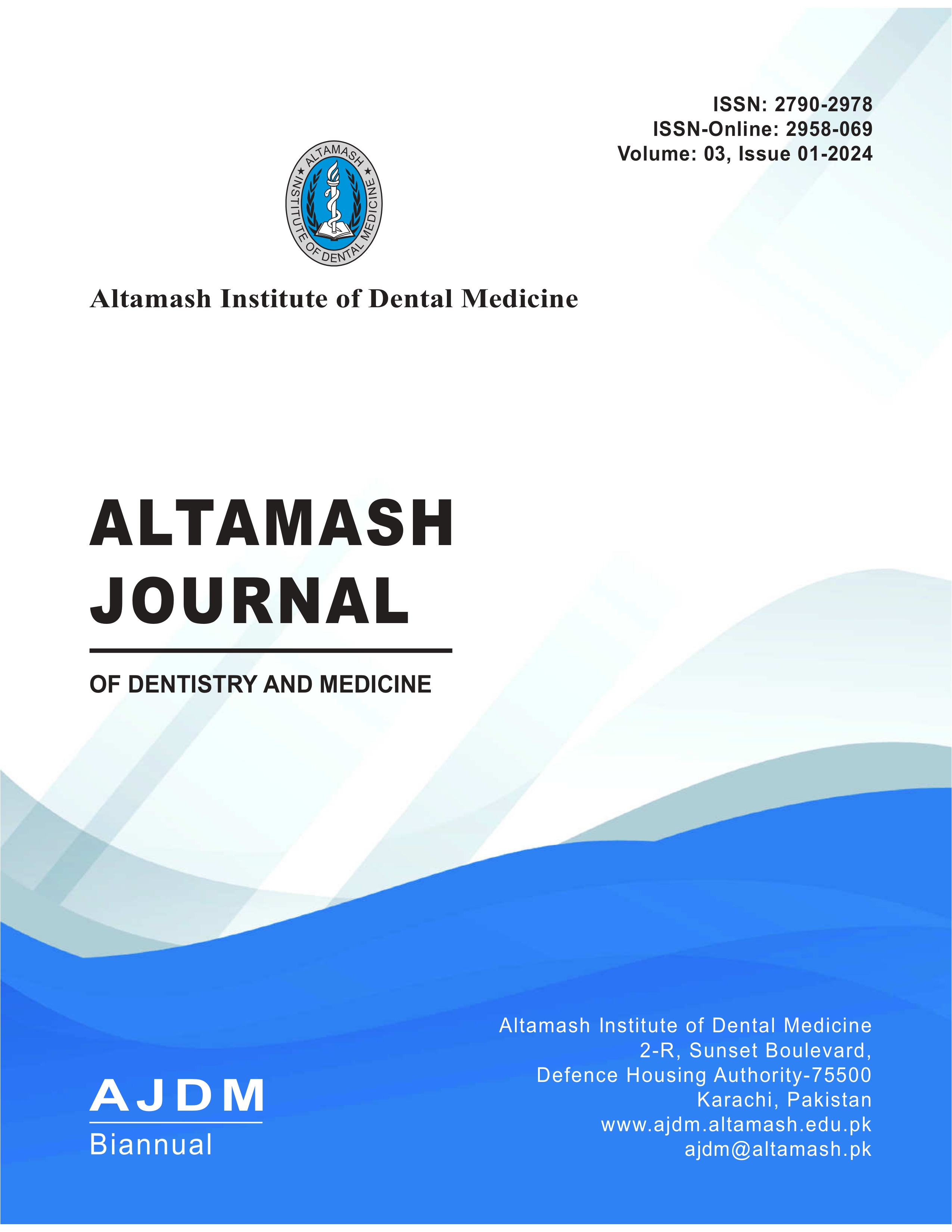 					View Vol. 3 No. 1 (2024): Altamash Journal of Dentistry and Medicine
				